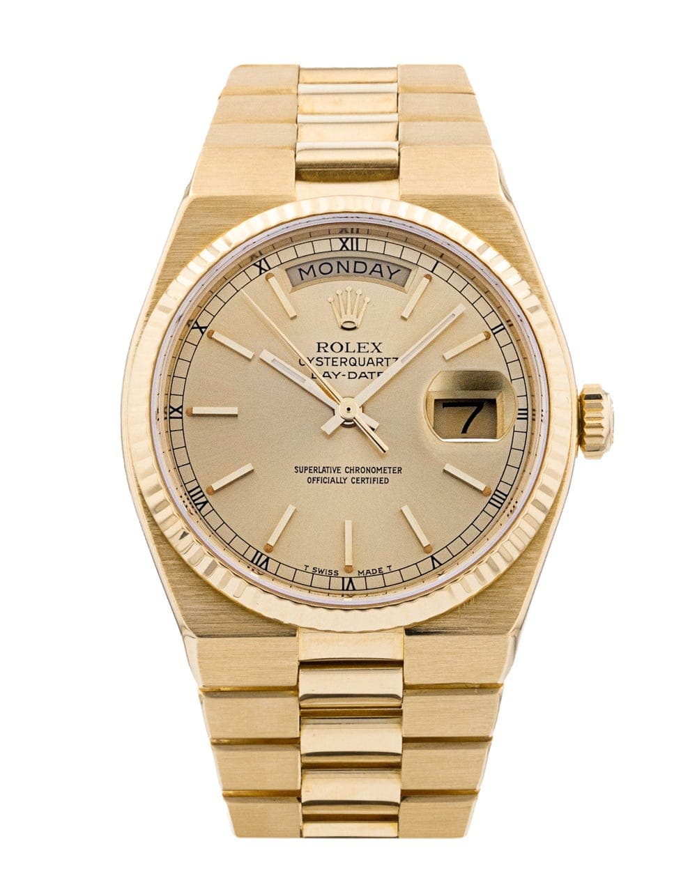 Rolex Oysterquartz Day-Date — or jaune