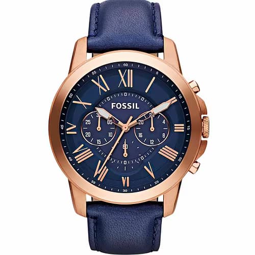 Fossil Homme — cadran bleu