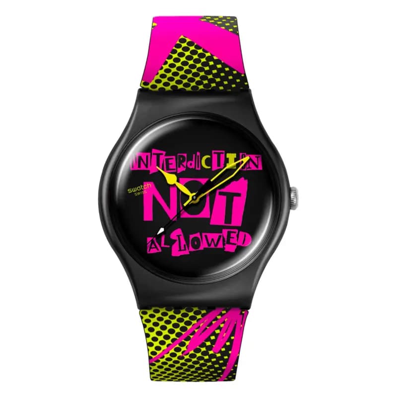 Swatch Distort Mode — bracelet jaune