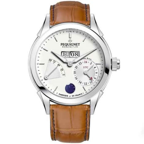 Pequignet Montre Pequignet Rue Royale GMT Automatique Cadran Blanc - 9010933-AMC