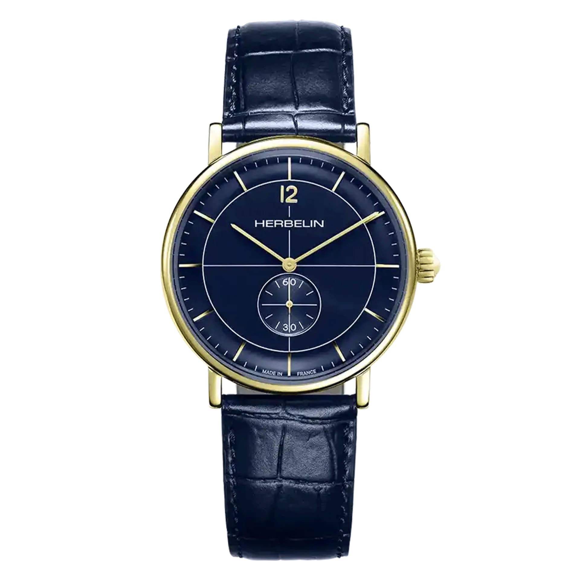 Michel Herbelin Montre Michel Herbelin Inspiration Quartz Cadran Bleu Bracelet Cuir - 18247P15