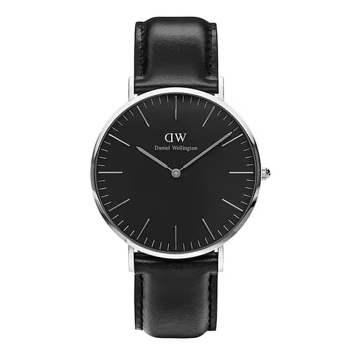 Daniel Wellington Montre Homme Daniel Wellington Classic en Cuir Noir