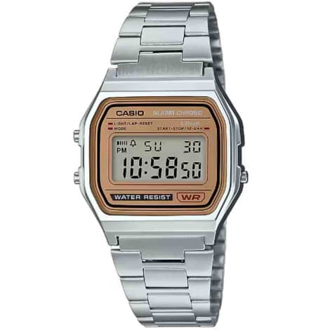 Casio Montre Casio Vintage - Iconic Collection - Argent & Ocre - A158WEA-9