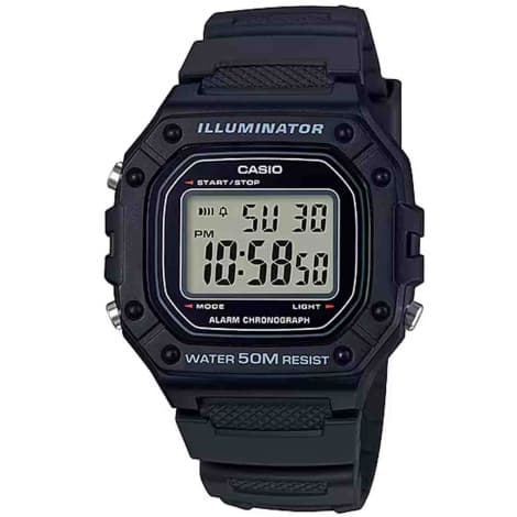 Casio Timeless W-218H — cadran gris