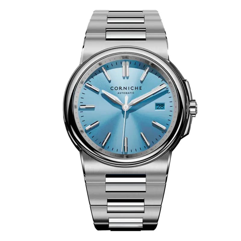 Corniche Montre la Grande Corniche Bleu Horizon Sunburst dial