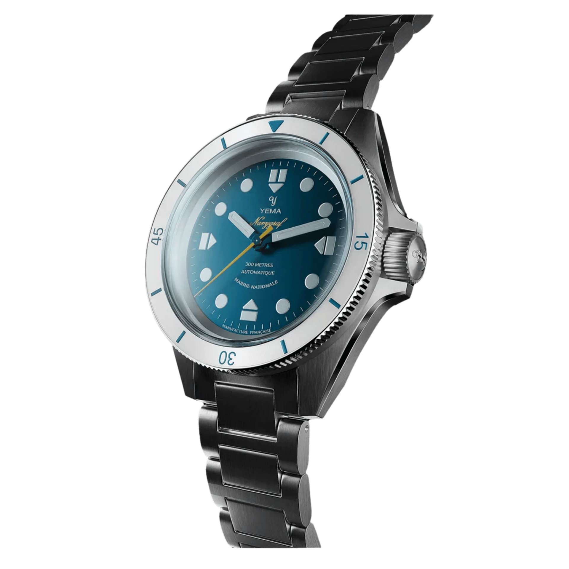 Yema Montre Yema Navygraf Marine Nationale CMM.10 automatique cadran bleu bracelet acier 39 mm