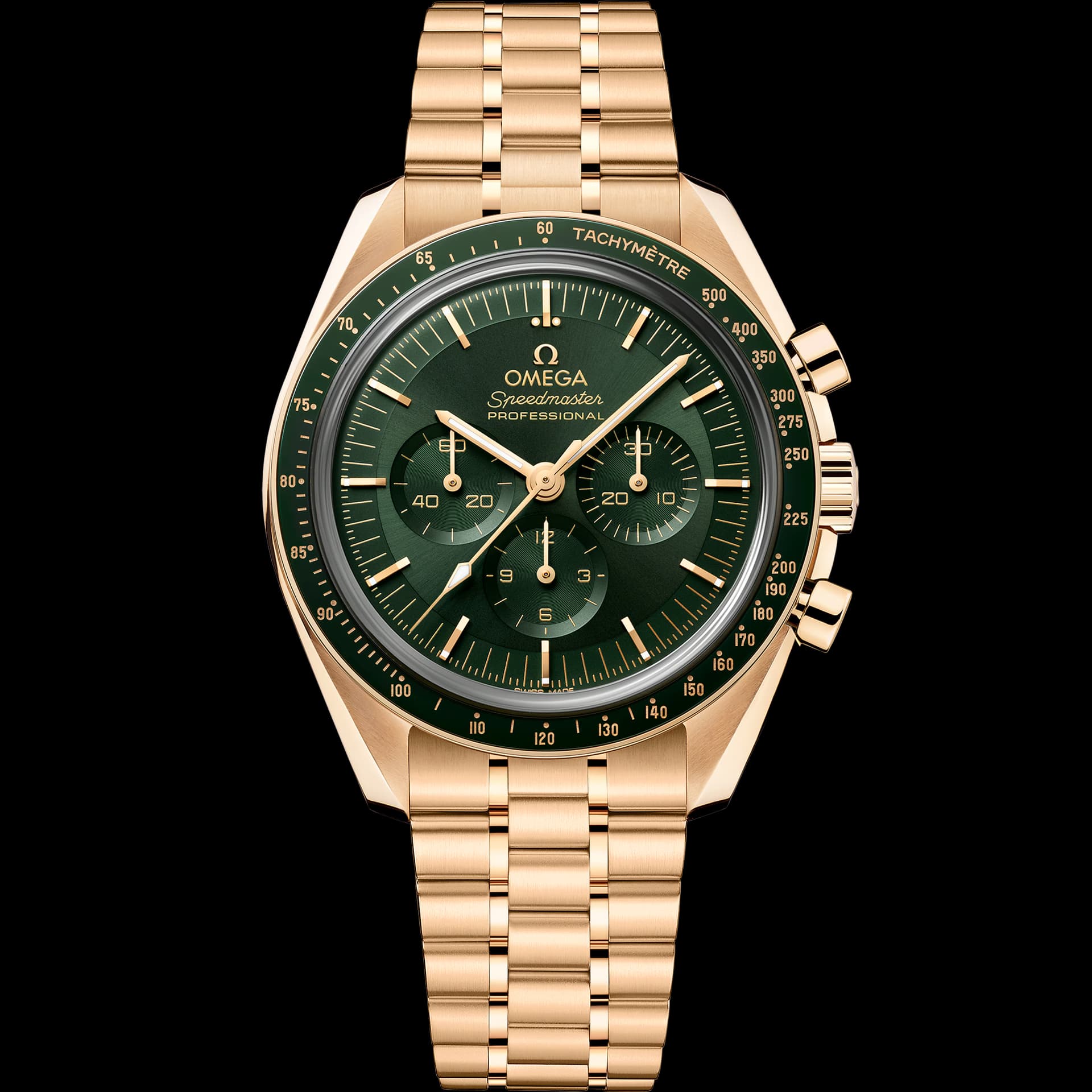 Omega Speedmaster 42 mm, or Moonshine™ sur or Moonshine™
