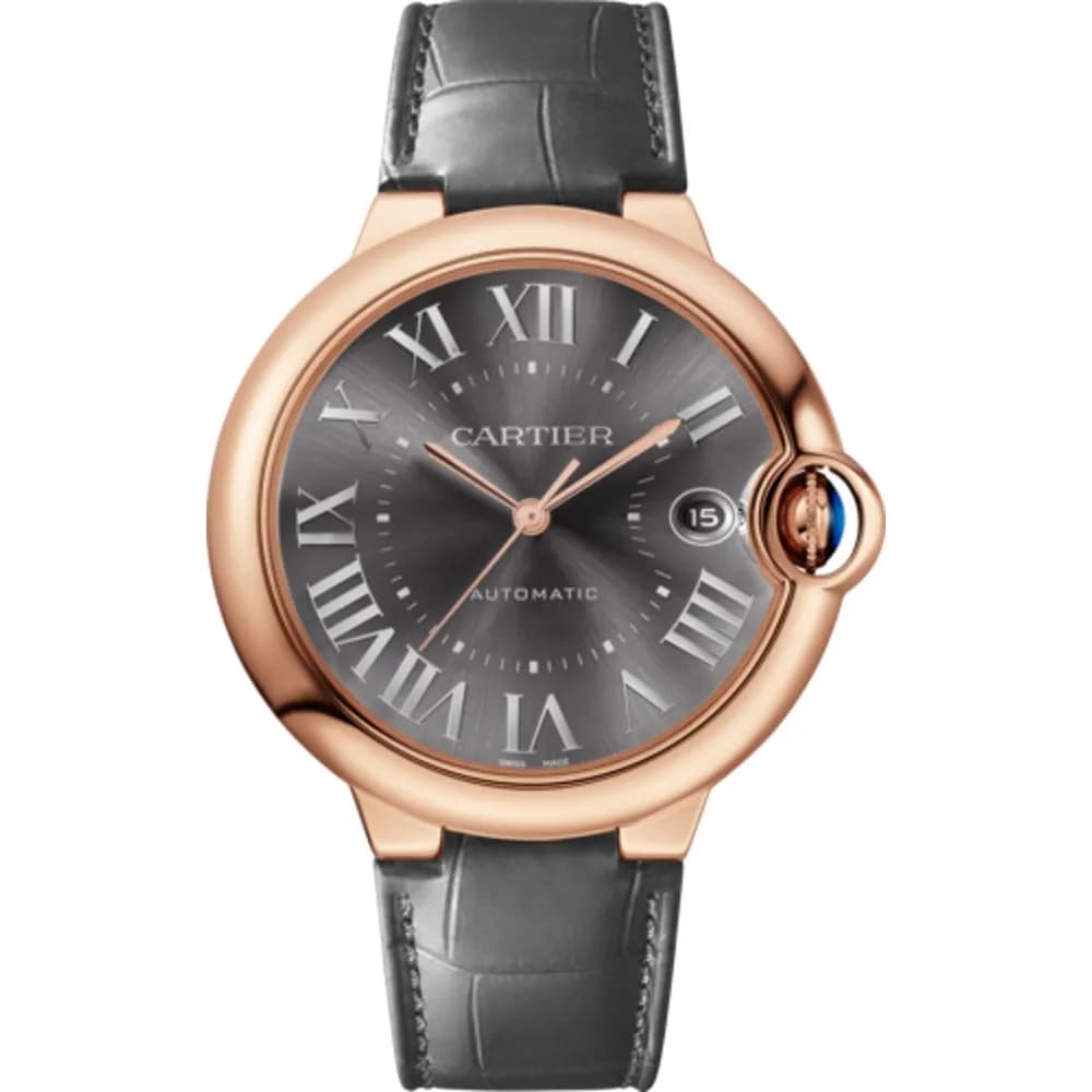 Cartier Ballon Bleu — cadran gris bracelet cuir