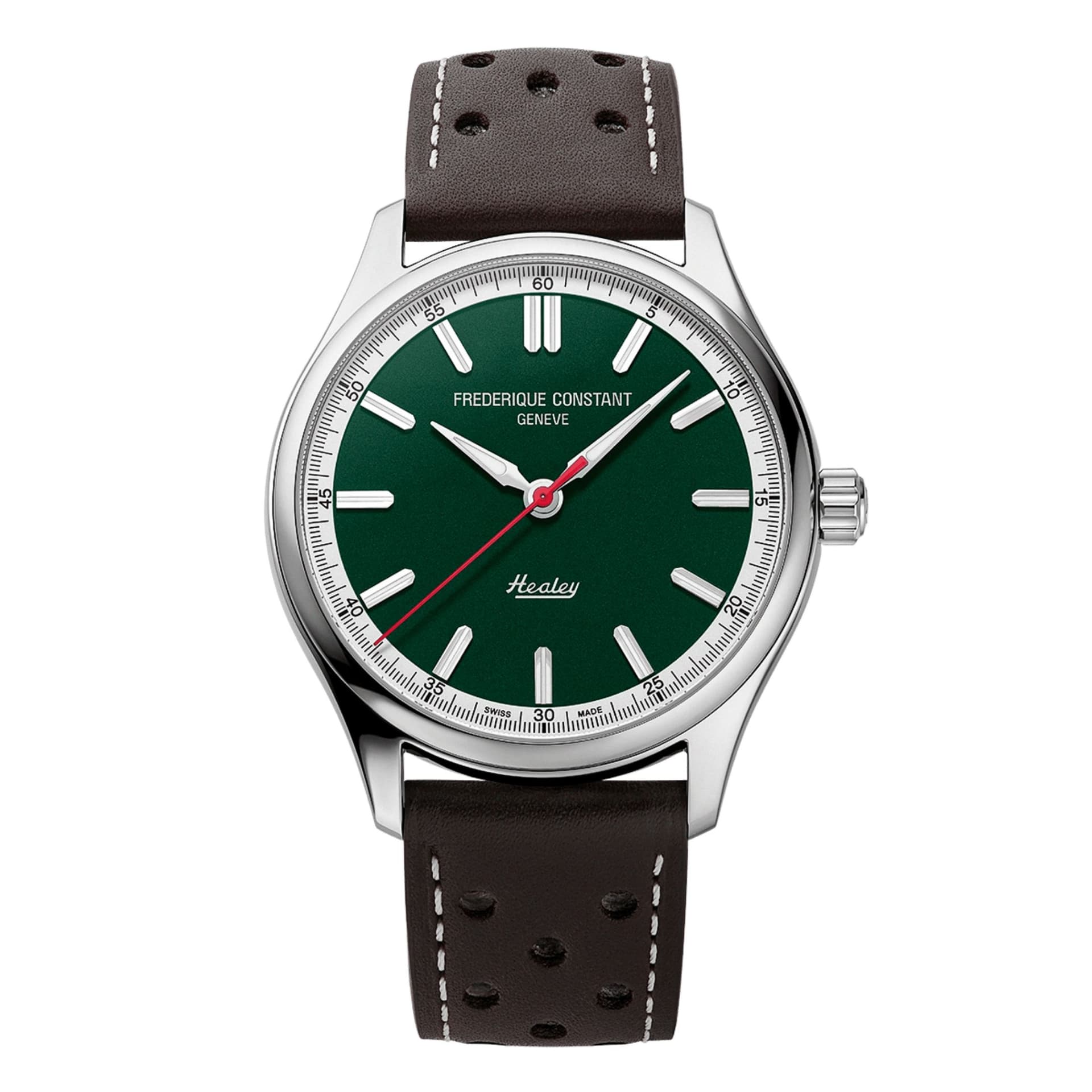 Frédérique Constant Montre Frédérique Constant Vintage Rally Healey Automatique cadran vert bracelet cuir 40 mm