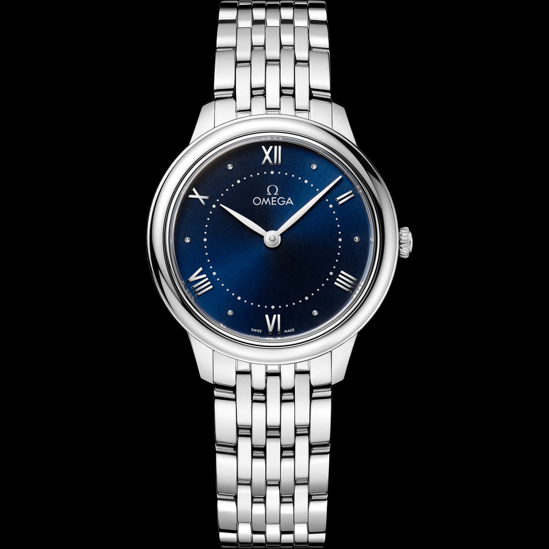 Omega De Ville 30 mm, acier sur acier