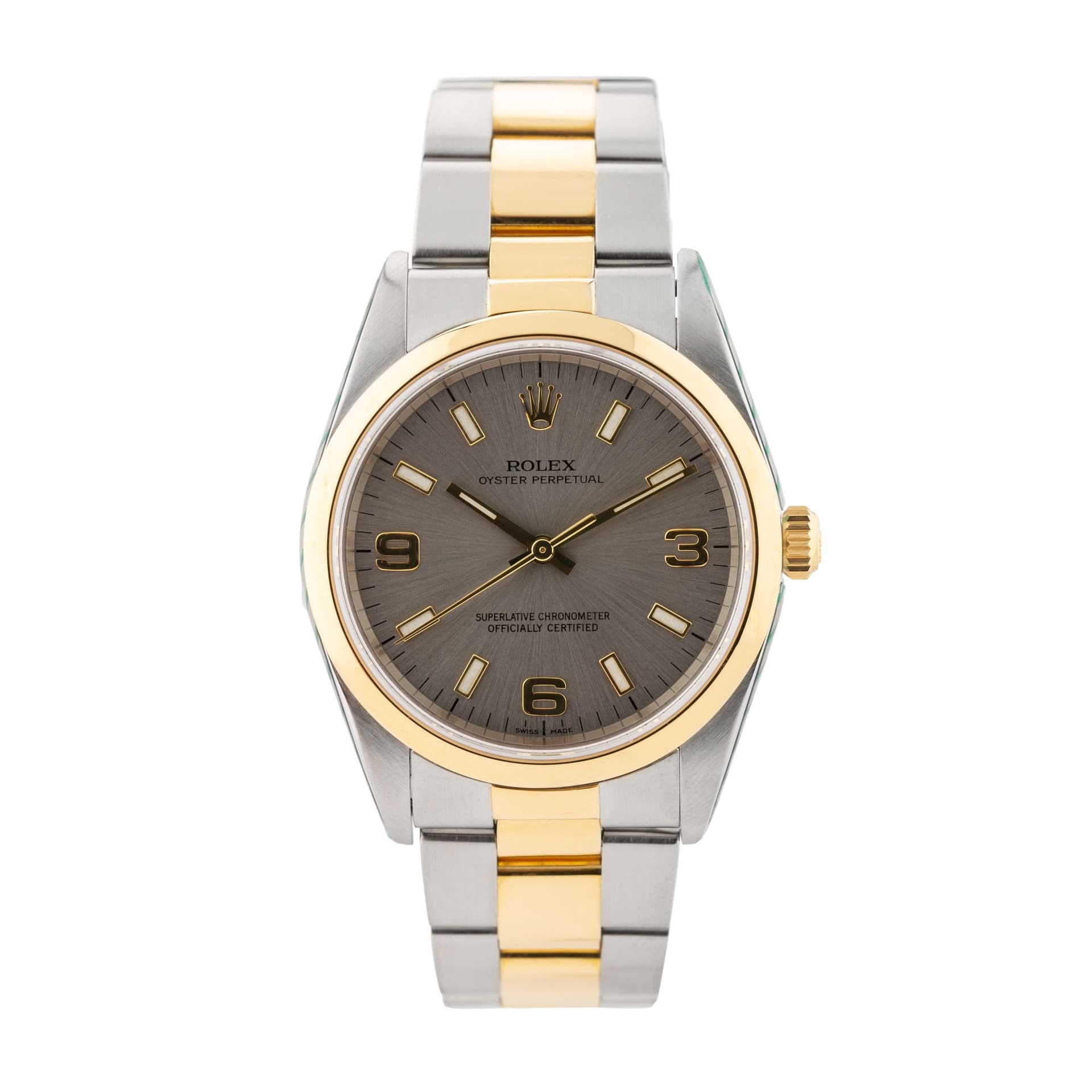 Rolex Oyster Perpetual 34 — cadran gris