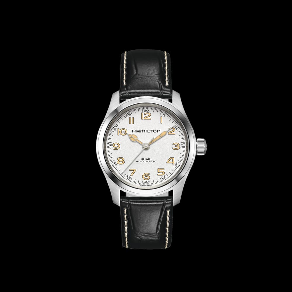 Hamilton Montre automatique Mixte Khaki field Blanc