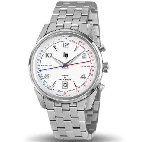 Lip Montre Lip Himalaya Courage - Homme - cadran Blanc- 40 mm - Acier 316L - 671708