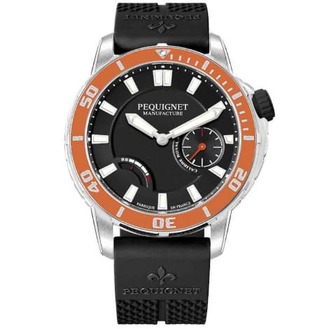 Pequignet Montre Pequignet Royale 300 Automatique Cadran Noir - 9050343-Silicone