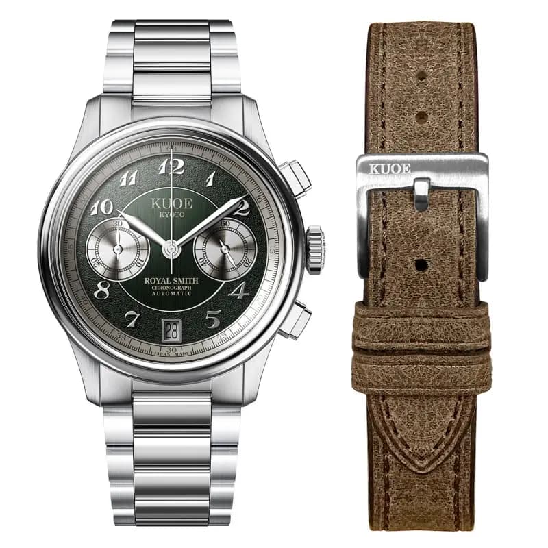 Kuoe Kyoto Montre Royal Smith 90-012 Automatic Chronograph Green