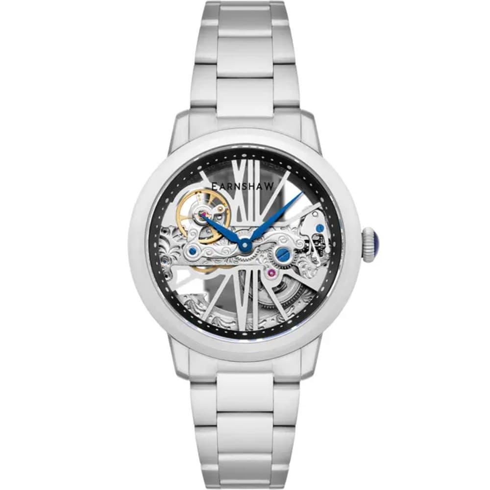 Thomas Earnshaw Montre Automatique Earnshaw Collection Cornwall en Acier Argenté