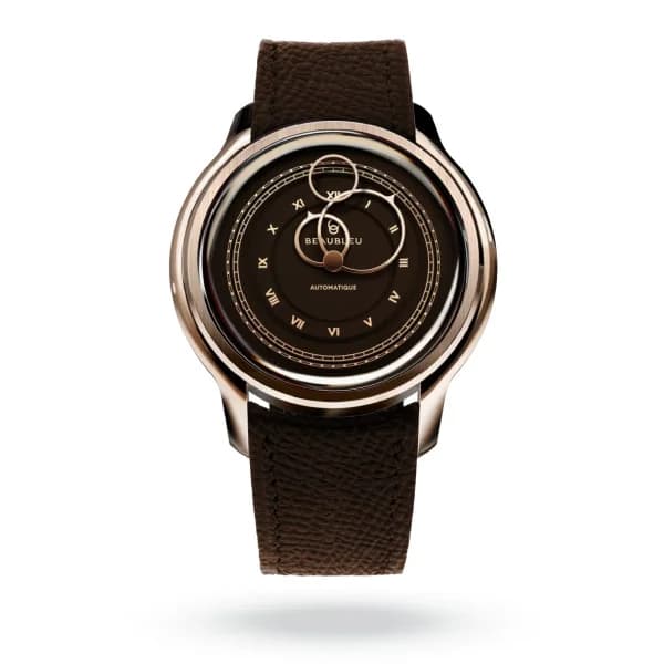 Beaubleu Montre Beaubleu la Pièce n°1 Moka Bracelet cuir Marron Grainé