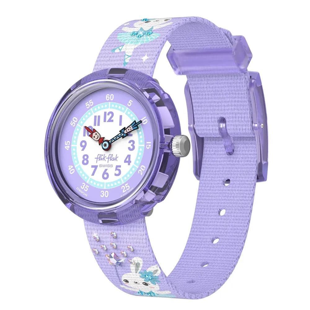 Flik Flak Montre quartz Fille Spring has sprung Violet, Blanc
