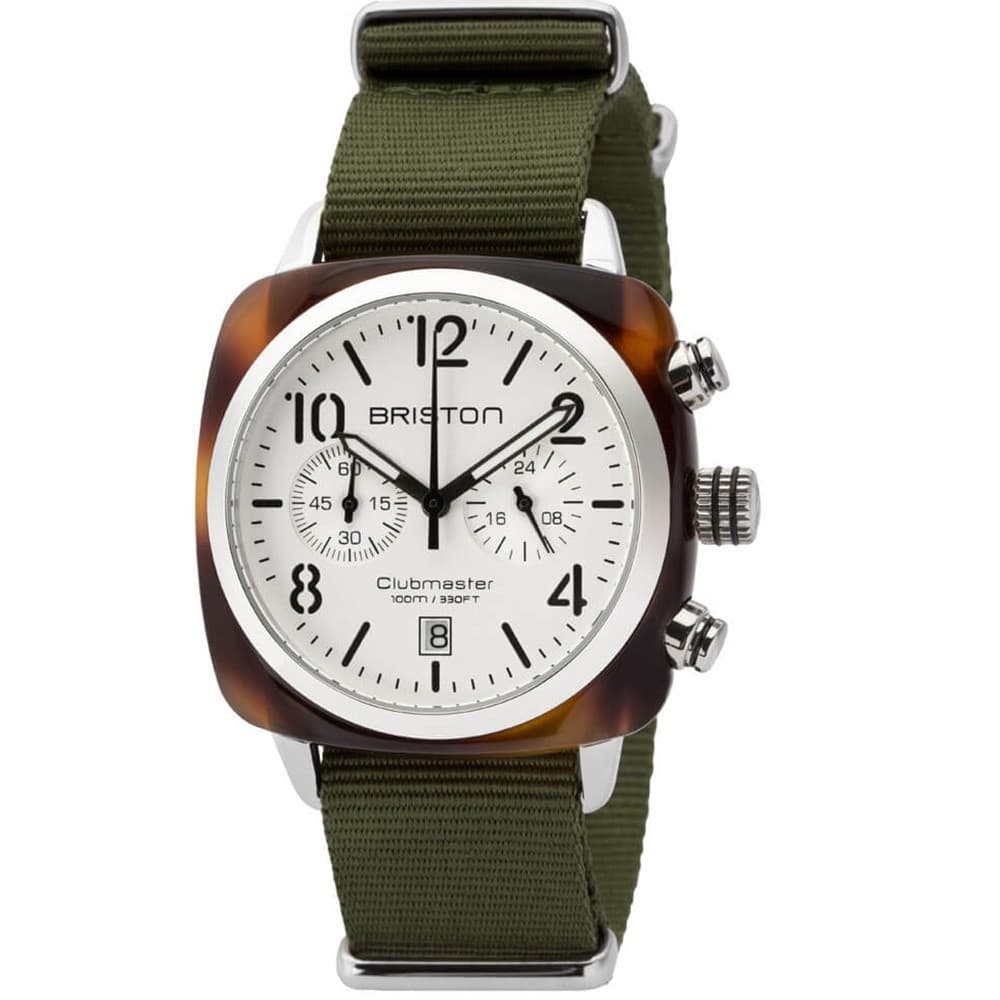 Briston Montre Briston Collection Clubmaster Classic en Nato Nylon Vert