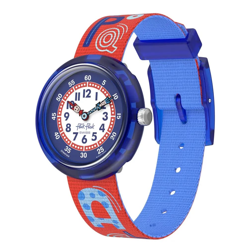 Flik Flak Montre Enfant Classroom creations Bleu, Blanc