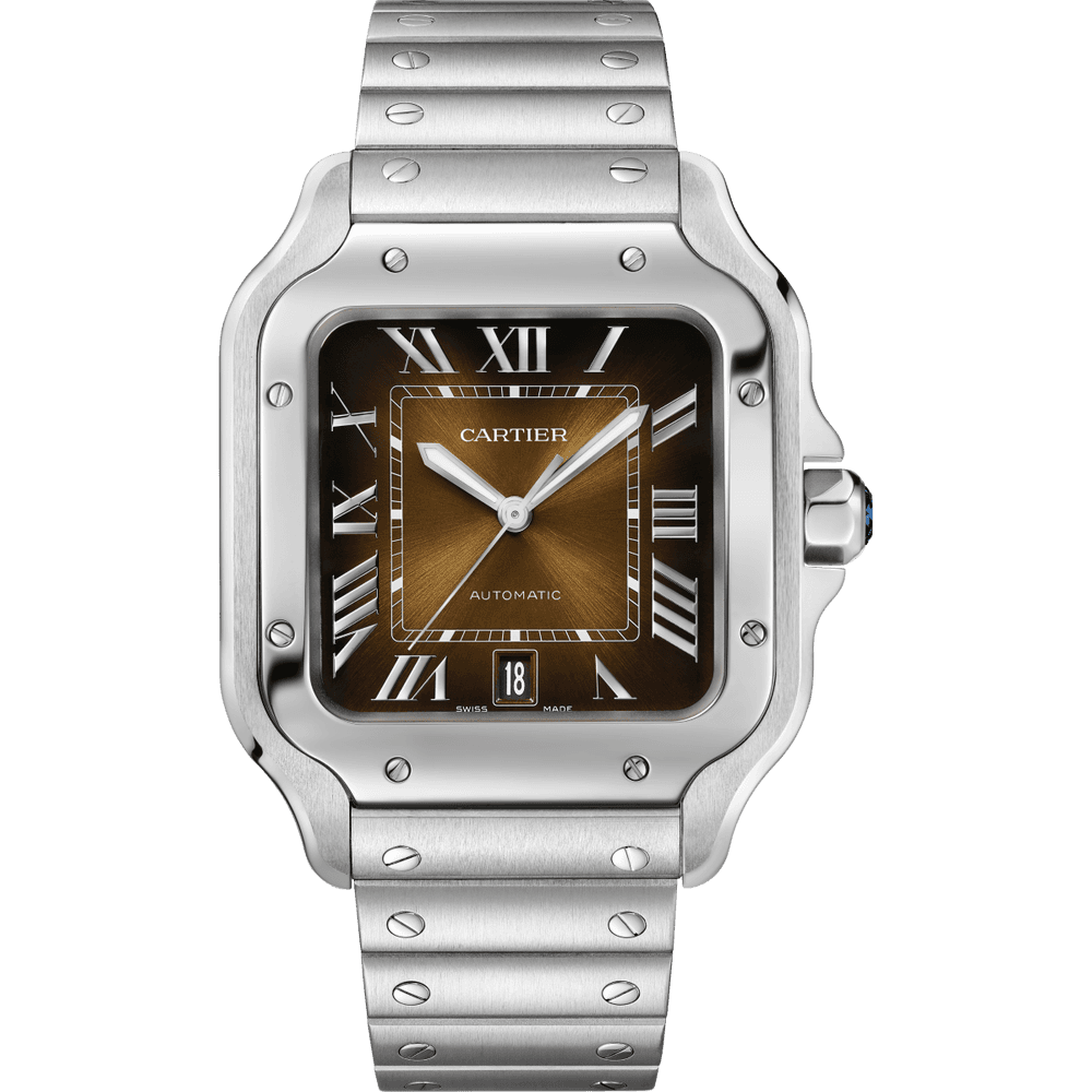 Cartier Santos — cadran marron
