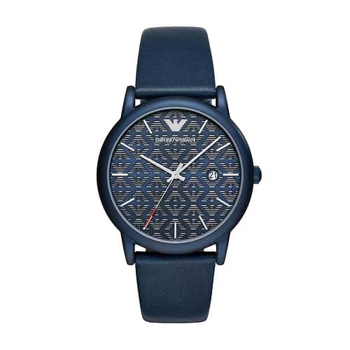 Emporio Armani Montre Analogique Homme Emporio Armani Cuir Bleu AR11304
