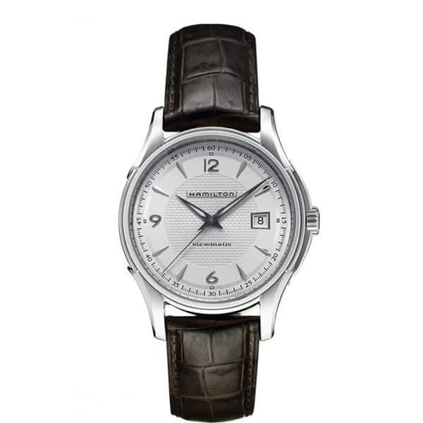 Hamilton Montre Hamilton Jazzmaster Viewmatic Automatique Cadran Argent Bracelet Cuir 40 mm