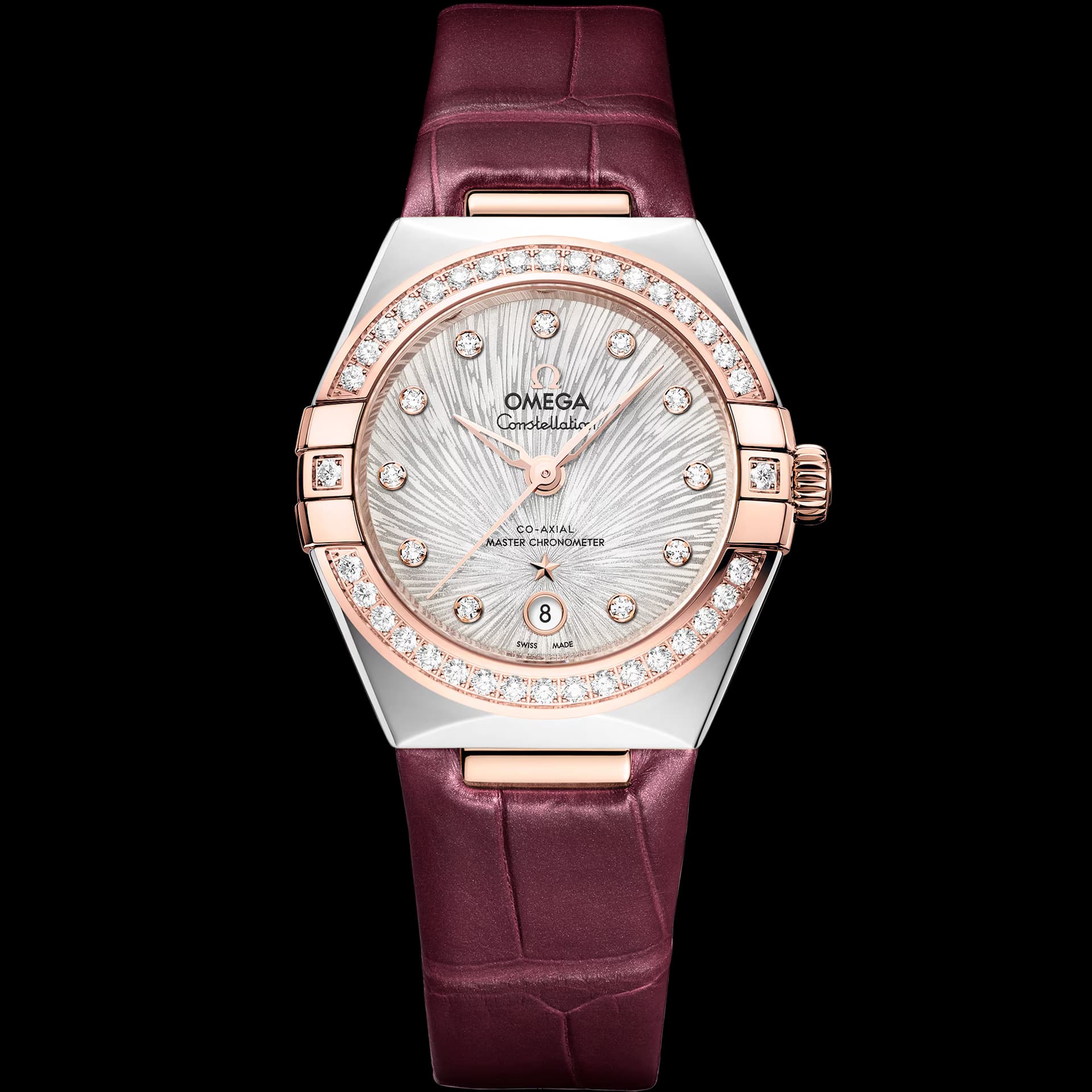 Omega Constellation 29 mm, acier - or « Sedna™ » sur alligator