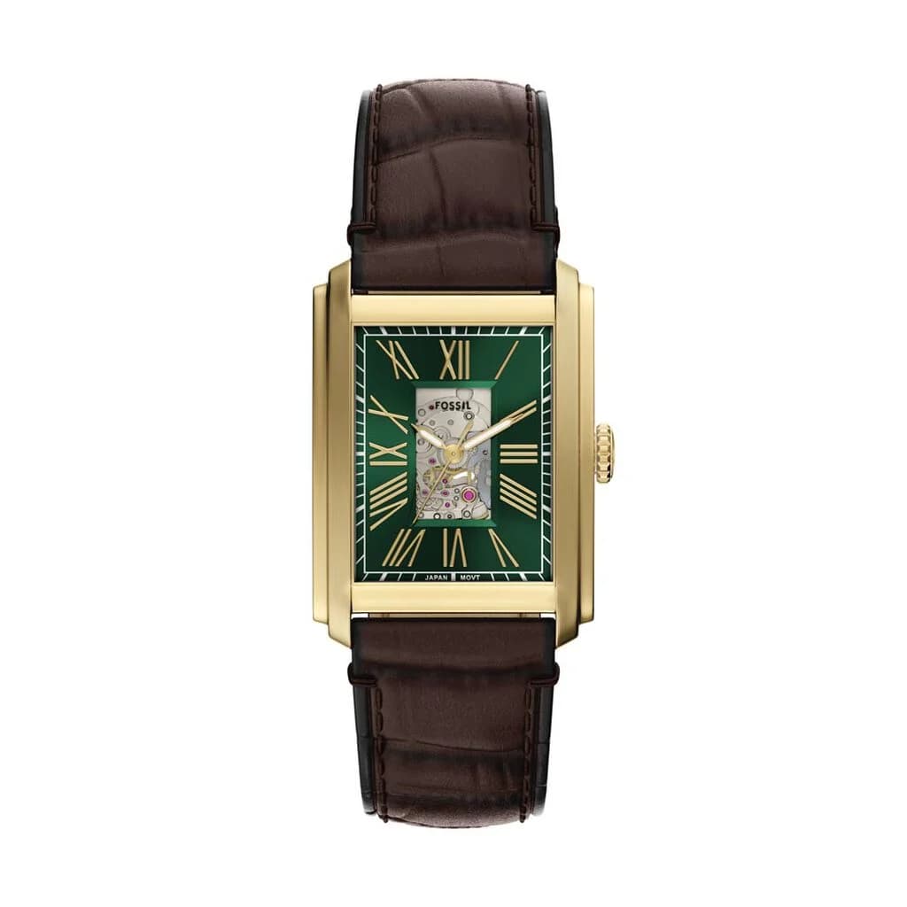 Fossil Carraway Automatic — cadran vert