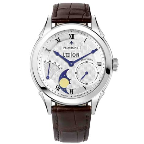 Pequignet Montre Pequignet Royale Origine Automatique Cadran Argent - 9010437-AM