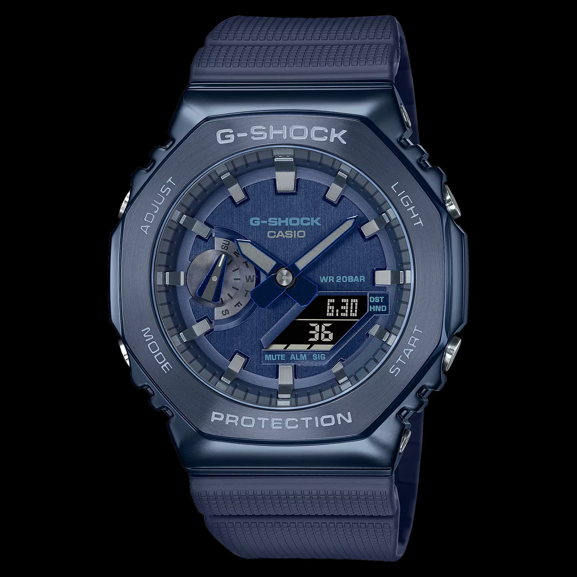 Casio G-Shock Analogique-Numérique Série 2100 — cadran bleu