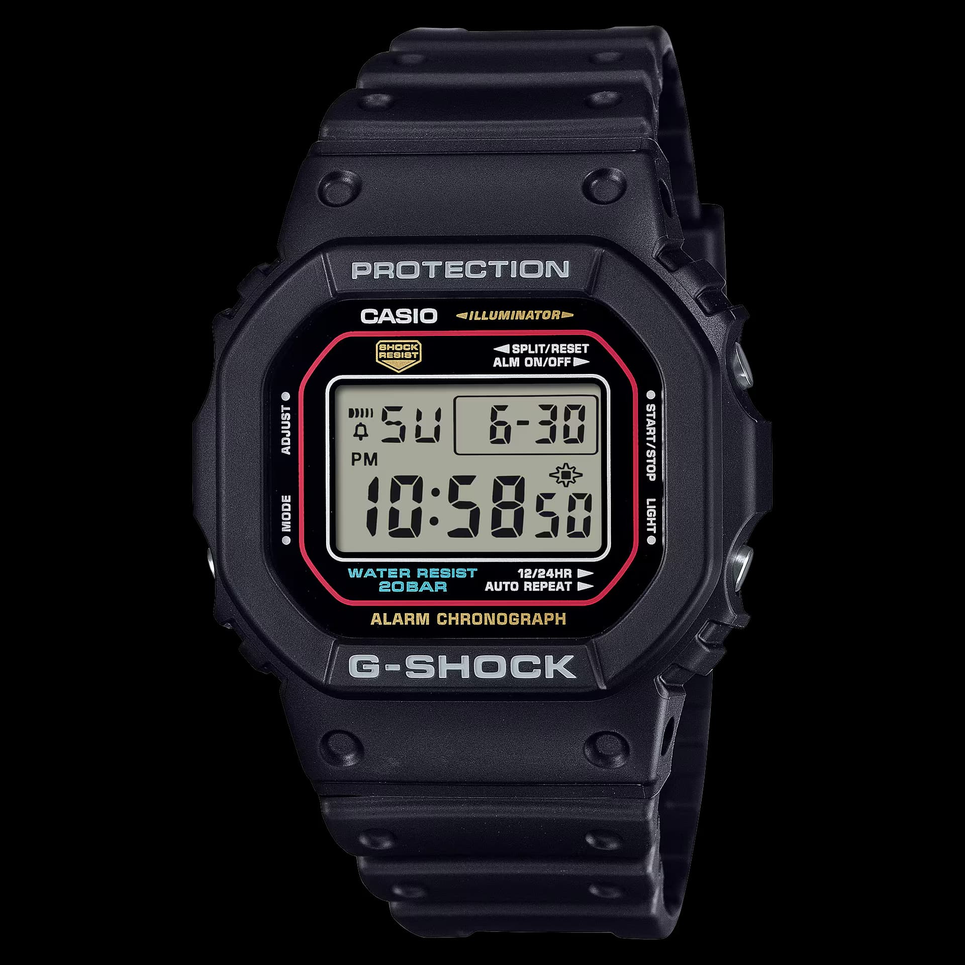 Casio DW-5600 — cadran noir