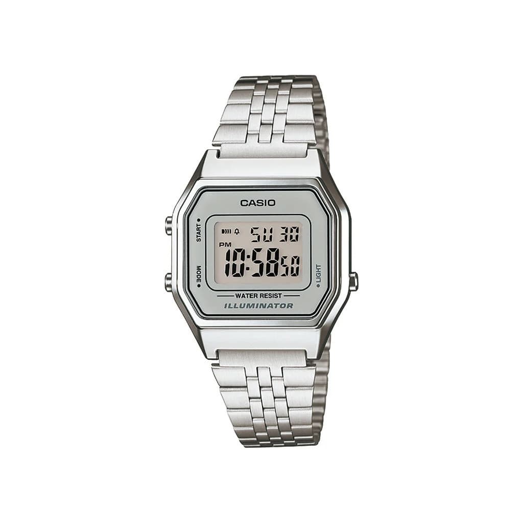 Casio LA680 Series — cadran argenté