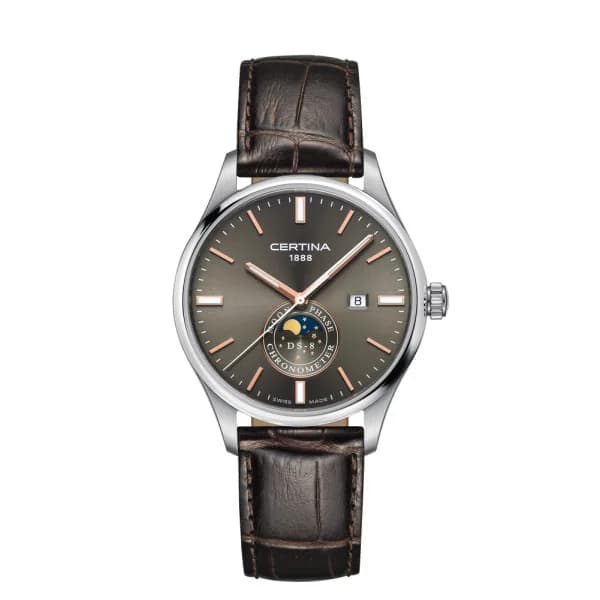 Certina Montre Certina DS-8 Moon Phase Quartz Cadran Gris