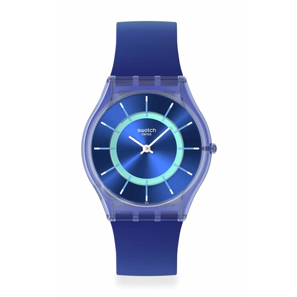 Swatch Essentials — boîtier bleu