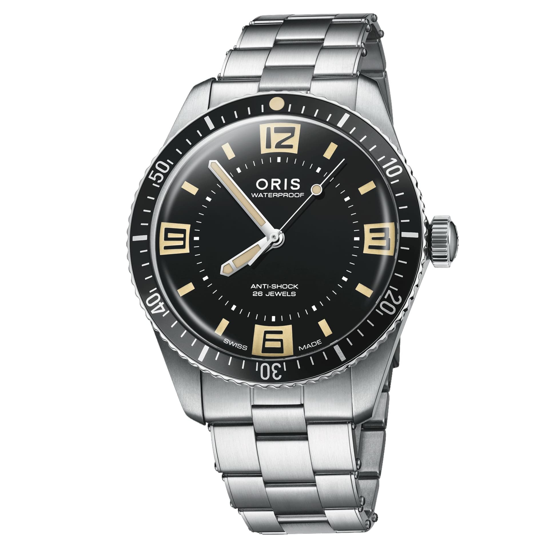 Oris Montre Oris Divers 60TH Anniversary Edition automatique cadran noir bracelet acier 40 mm