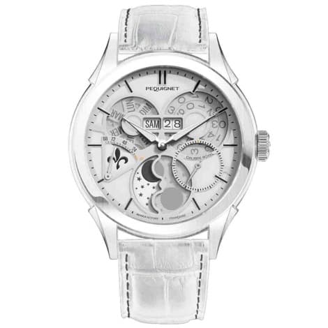 Pequignet Montre Pequignet Royale saphir - Cadran Blanc Aurore Automatique Cadran Blanc - 9010813