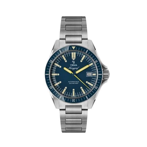 Yema Montre Yema Navygraf Heritage Cadran Bleu Bracelet Acier