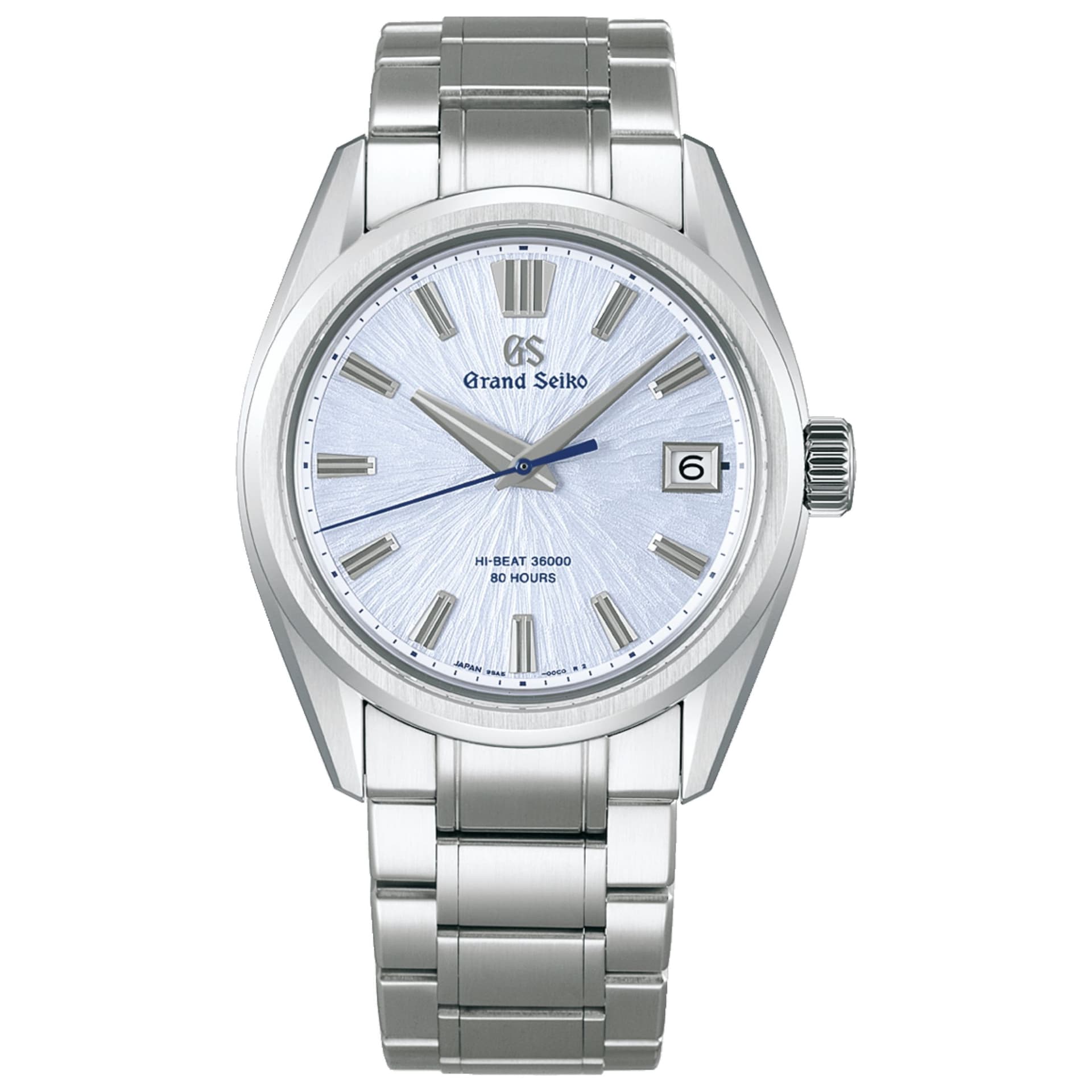 Grand Seiko Montre Grand Seiko Evolution 9 "Mountainscape" Hi-Beat automatique cadran bleu glacier bracelet acier 40 mm