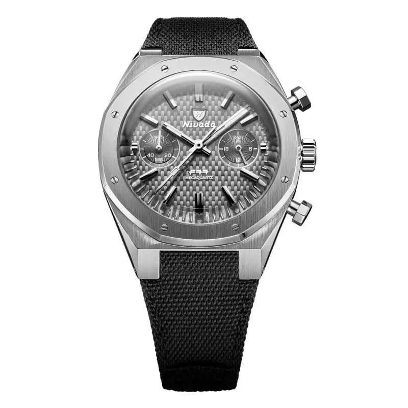 Nivada Grenchen Montre F77 Chrono Mecaquartz Grey 68001Q
