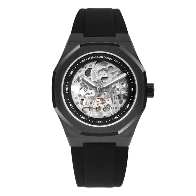 Maison du Temps Montre MTBeta Skeleton Black Edition Silicone