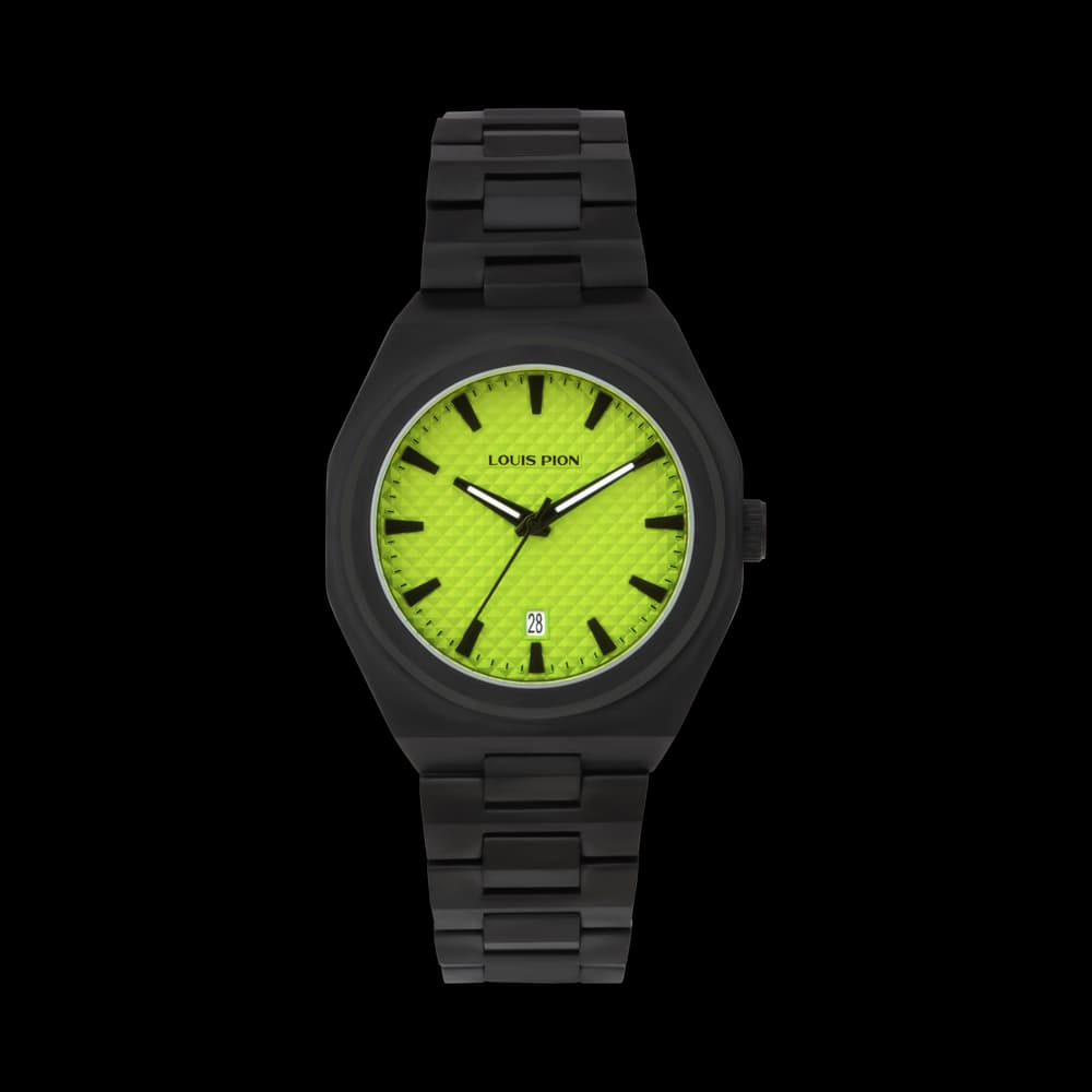 Louis Pion Montre quartz Homme Eric Vert vif