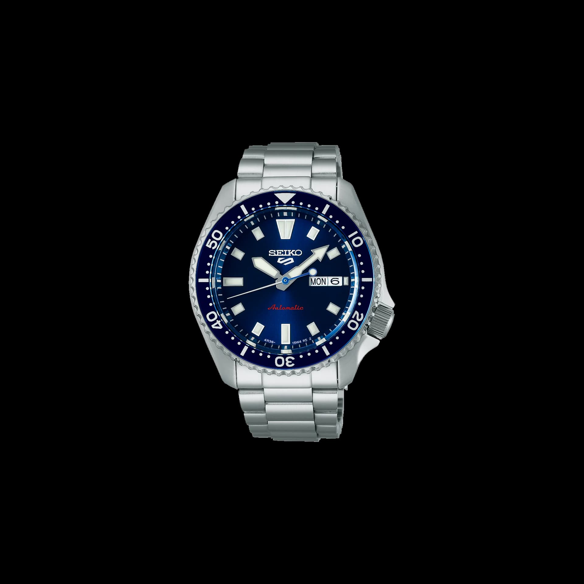 Seiko 5 Sports — cadran bleu 43 mm