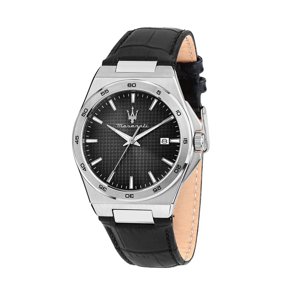 Maserati Montre Maserati Collection Velocita Slim en Cuir Noir