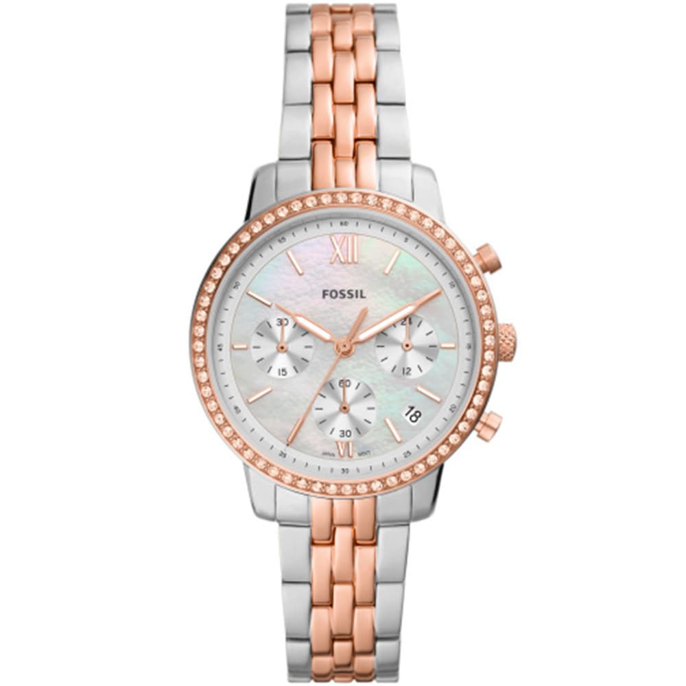 Fossil Neutra — cadran nacre bicolore