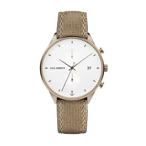 Paul Hewitt Montre PAUL HEWITT en Cuir Marron Etanche
