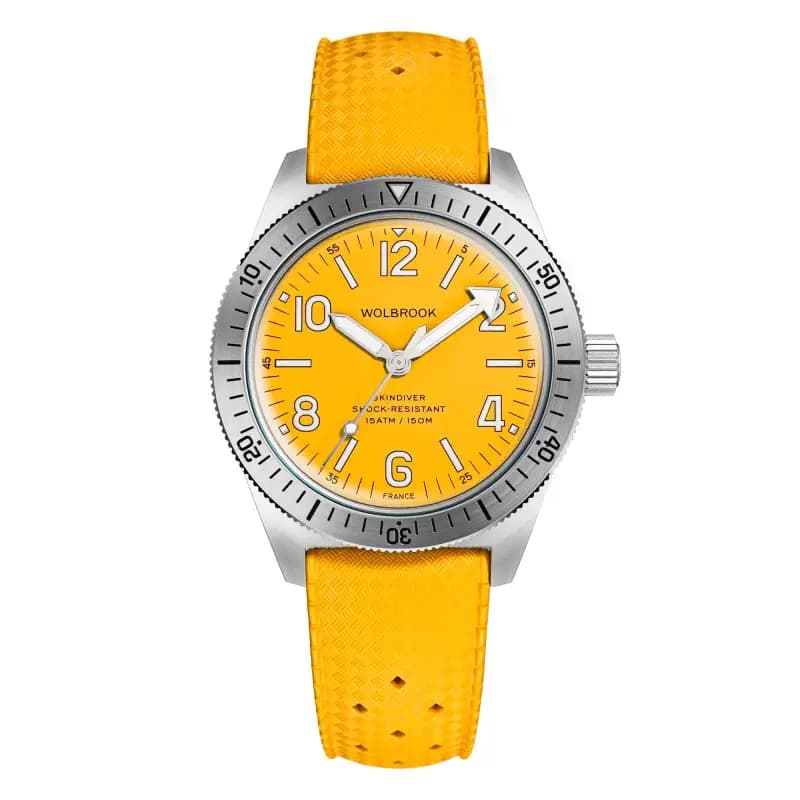 Wolbrook Montre automatique Skindiver Jaune 22-SA-009
