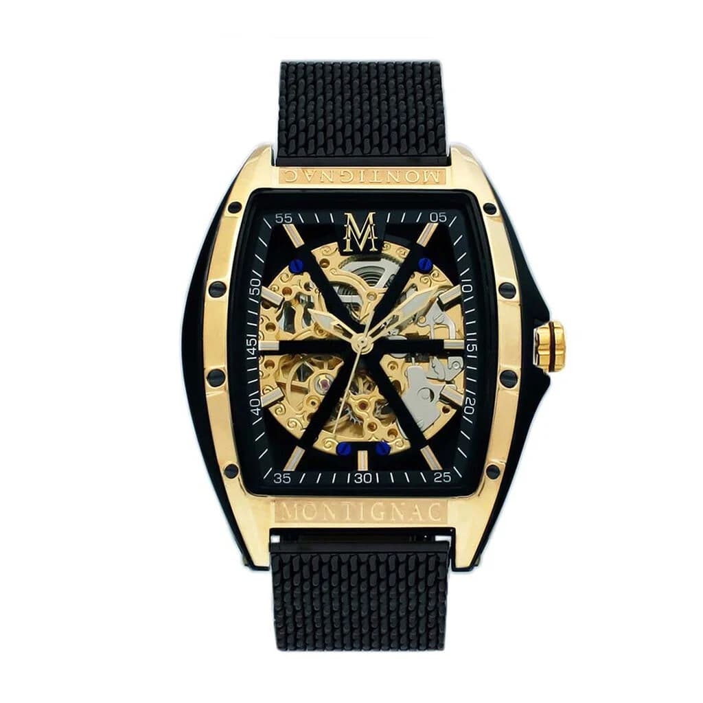 Montignac Montre Montignac Tonneau Automatique Noir