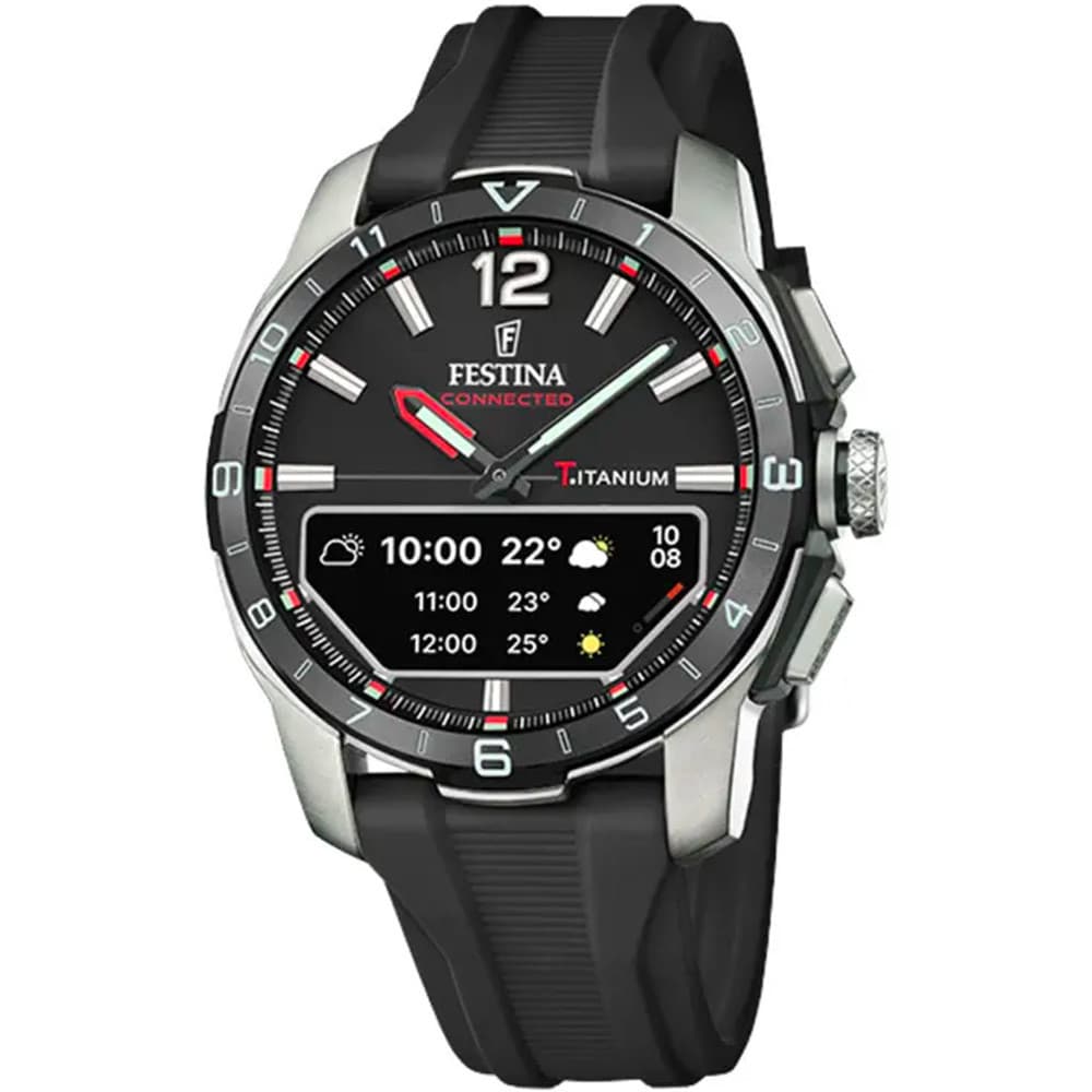 Festina Montre Connectée Festina Collection Connected D en Caoutchouc Noir