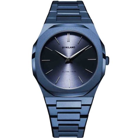 D1 Milano Montre D1 Milano Ultra Thin Monochrome Midnight Quartz - 40 mm- Cadran Bleu - UTBJ21